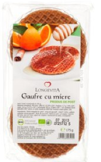 Gaufre cu Miere Bio Longevita 175gr